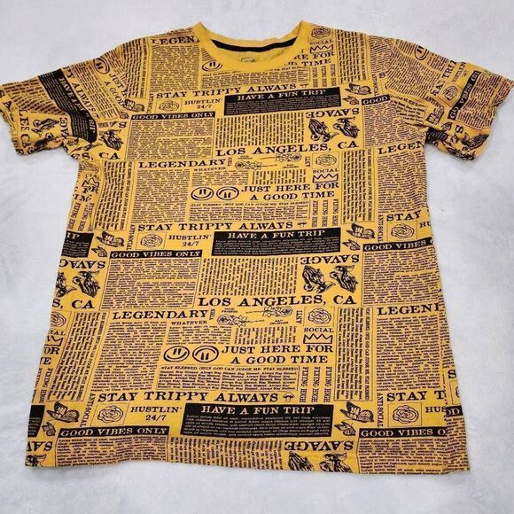 Eighty Eight women's yellow with black writing shirt size Large - Picture 4 of 11